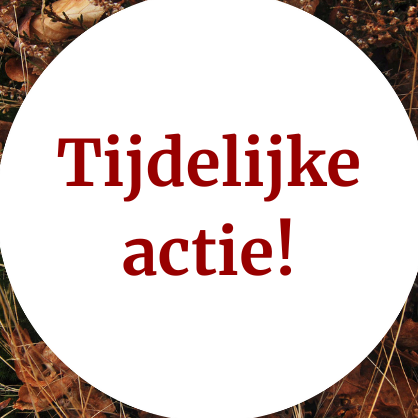 Cirkel met de tekst 'tijdelijke actie!'